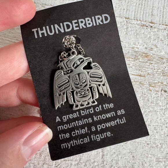 Thunderbird Pewter Pendant Necklace by Frederick Designs - Picture 2 of 6